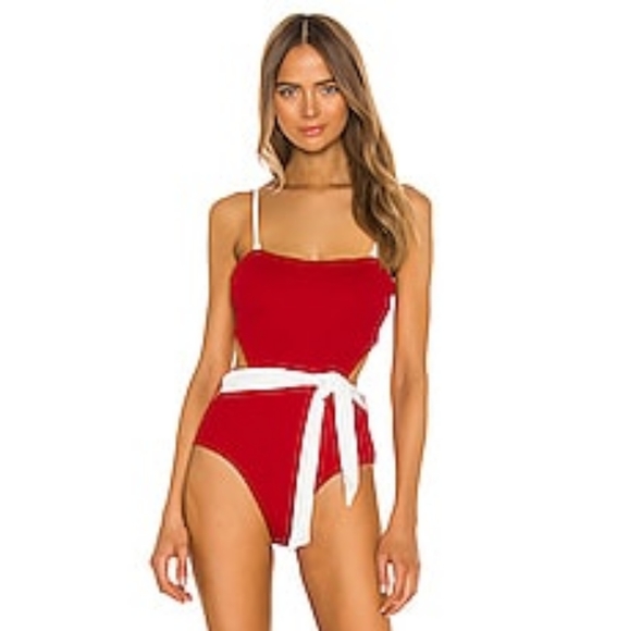 Onia L Rumi One Piece Haute Red Swimsuit New - Picture 1 of 7